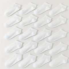 20 Pairs Soft Lightweight Ankle Socks Women's Stockings & Hosiery