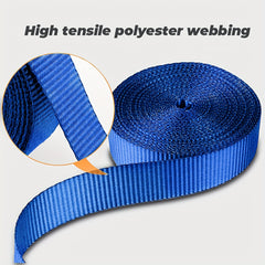 2pcs 2 X 299 Ratchet Tie Down No Hook Polyester Webbing TPR Grip