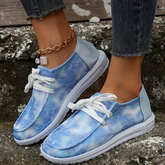 Women's Canvas Shoes Lace Up Lightweight Low Top Daily Travel Shoes