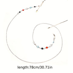 Crystal Glasses Chain Stylish Lanyard Strap Face Covering Accessory