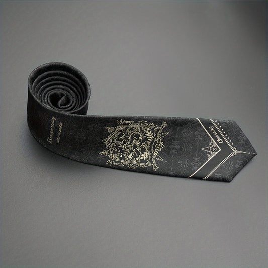 Vintage Pattern Men's Tie Dark Print Hand Beaten Ties