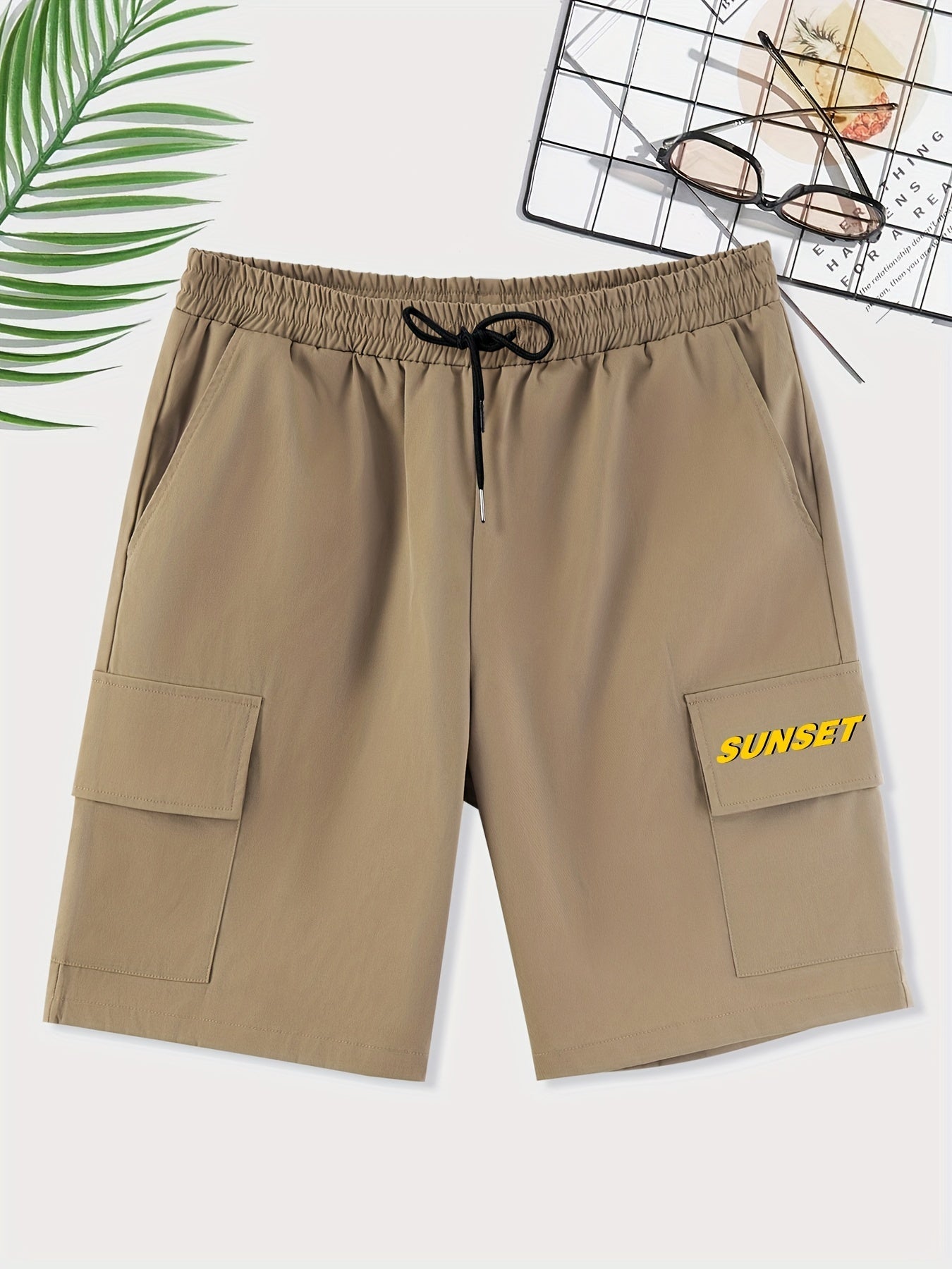 Men's Cargo Shorts with Drawstring Waist