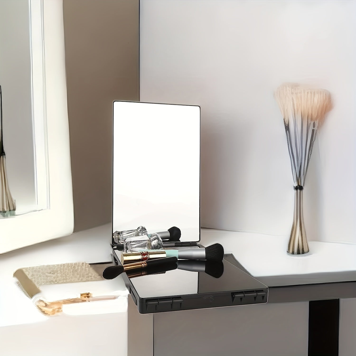 360 Degree Trifold Haircut Mirror for Hair Cutting Shaving Grooming