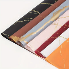 20pcs Waterproof Flower Wrapping Paper Marble Pattern Gift Wedding Supplies