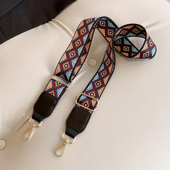 Vintage Geometric Bag Strap Wide Reusable Adjustable Travel Accessories