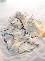 5pcs Floral Print Bikini Panties Comfy & Soft Ribbed Intimates Women's Lingerie