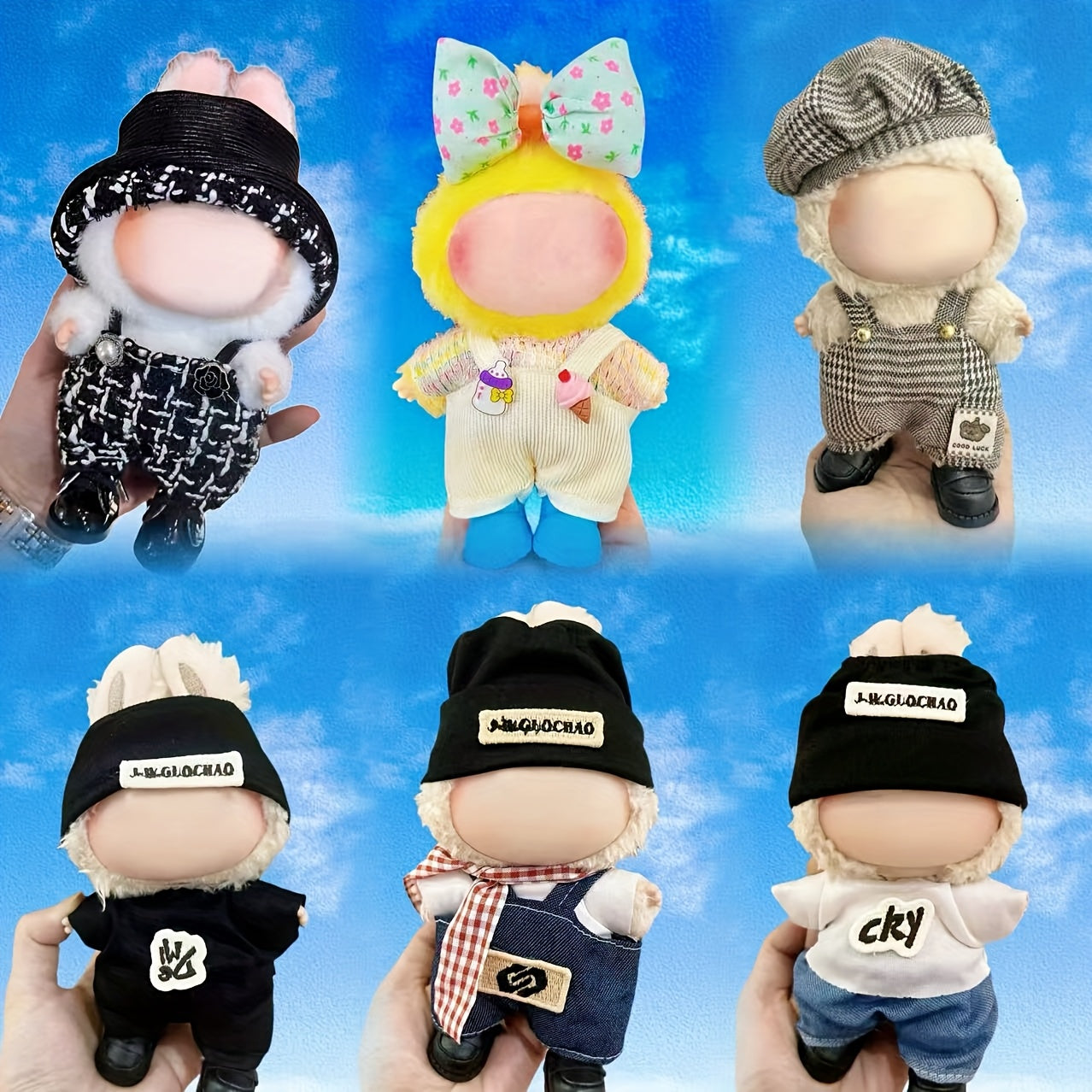 Labubu Doll Clothes Set with Accessories - Exclusive Outfit for 6-9 inch Dolls