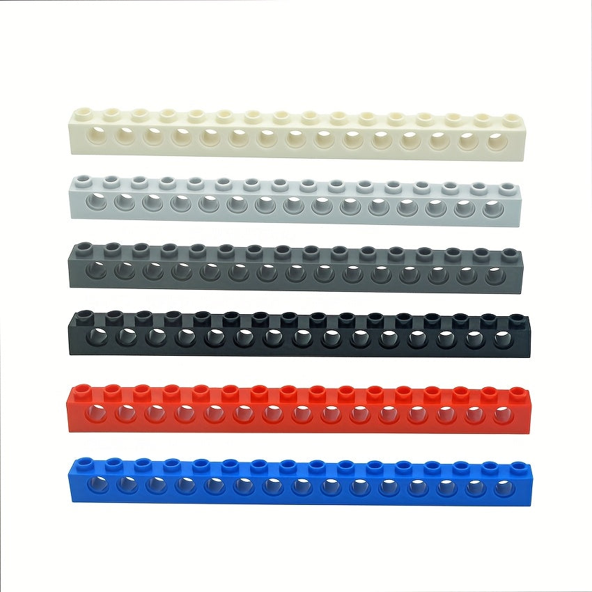 10pcs 1X16 Perforated Brick Building Blocks - MOC Parts