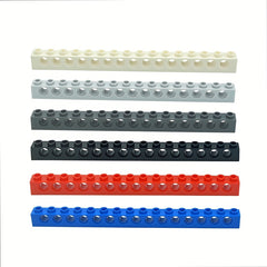 10pcs 1X16 Perforated Brick Building Blocks - MOC Parts