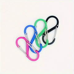 2pcs S Type Mountaineering Buckle Aluminum Alloy 8 Buckle Multifunctional