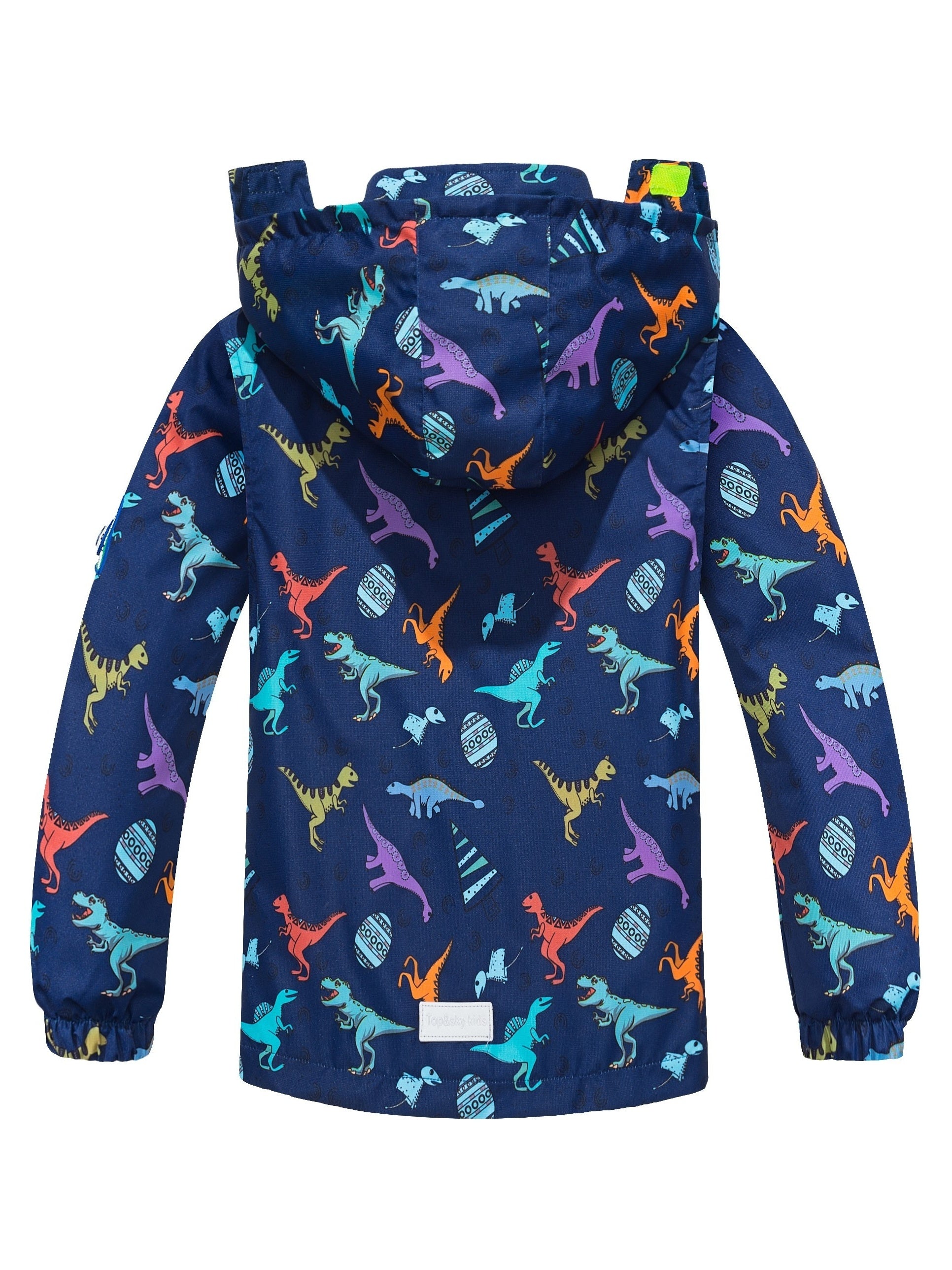 Boys Dinosaur Raincoat Jacket with Removable Hood