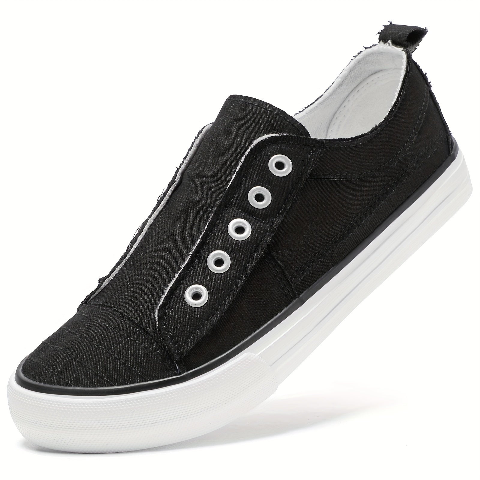 STQ Slip On Shoes Women Casual Canvas Shoes With Memory Foam