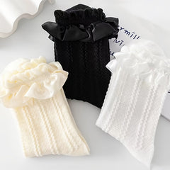 Ruffle Lolita Socks Comfy & Mid Tube Socks Women's Stockings
