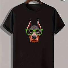 Dog Print Men's Graphic T shirt Casual Comfy Tees For Summer
