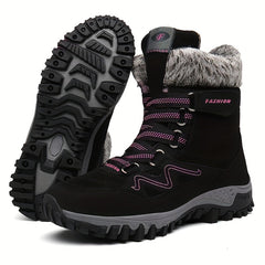 Women's Warm Fur Lined Snow Boots Anti Slip Winter Ankle Boots