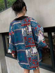 Graphic Print Kimono Cover Up for Spring & Summer