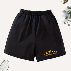 Girls' Casual Dino Graphic Shorts with Pockets