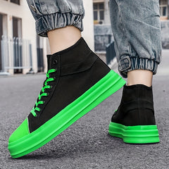 Unisex High Top Canvas Shoes Comfy Non Slip Skate Sneakers