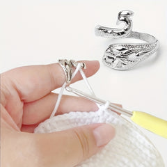 4pcs Crochet Rings Thread Lead Ring Peacock Yarn Guide Finger Holder Ethnic Knit