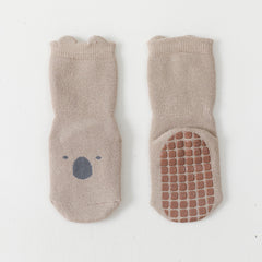 Kids Fleece Cartoon Stocking Anti Slip Floor Socks Winter Shoes