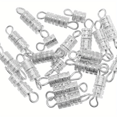 30pcs Silver Plated Thread Mouth Screw Buckle for DIY Bracelet Necklace