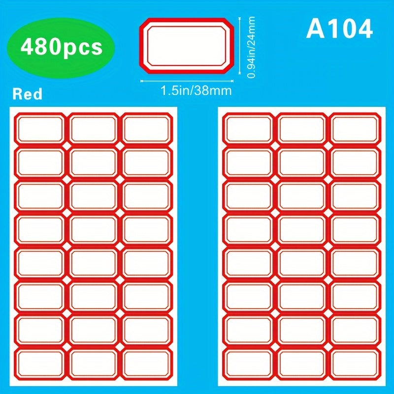 480 Oral & 320 Classification Self-Adhesive Stickers - Handwritten Name Labels