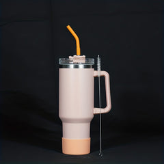 40OZ Stainless Steel Water Bottle with Straw Brush and Silicone Cover