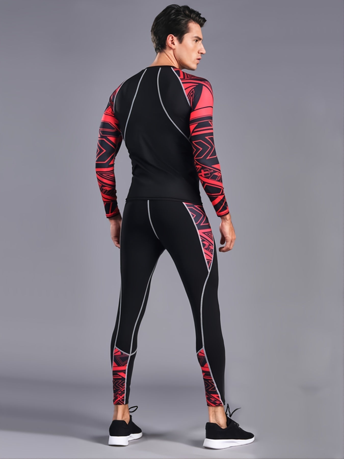 Quick Dry Men's Sports Suit Long Sleeve Fitness T Shirt