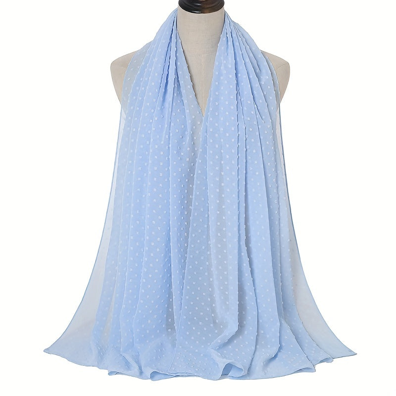 Solid Malaysia Bandana Shawl Soft Chiffon Scarf Sun Protective Headband Wrap