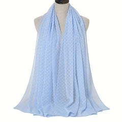 Solid Malaysia Bandana Shawl Soft Chiffon Scarf Sun Protective Headband Wrap