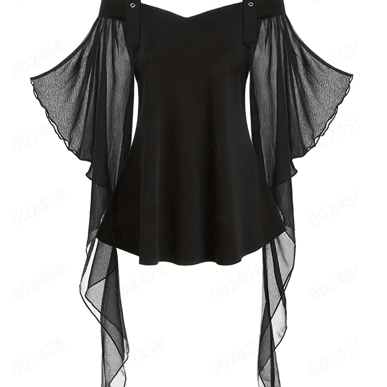 Vintage Ruffle Trim Cosplay Blouse Halloween Costume