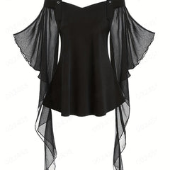 Vintage Ruffle Trim Cosplay Blouse Halloween Costume