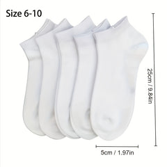 Men's Solid Liner Anklets Socks Soft & Breathable Sweat Absorbent Outdoor Socks