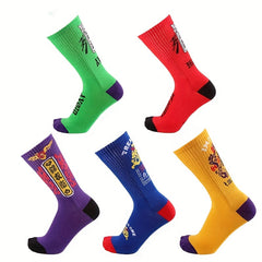 Men's Cartoon Crew Socks, Casual Unisex Socks for Outdoor