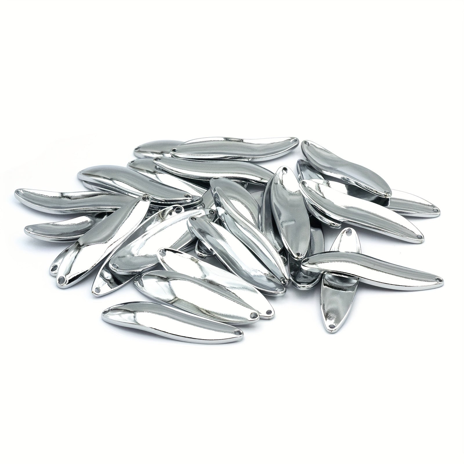 20pcs Polished Fishing Spoon Sea Fishing Lure Casting Bait For Bass Blackfish