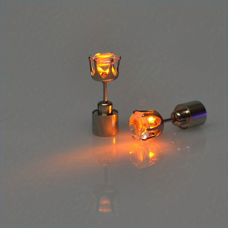 LED Luminous Earrings Flash Crown Christmas Halloween Decorations