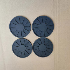 Set of 4-5pcs Round Silicone Cup Coasters