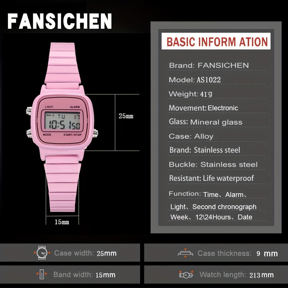 Pink Electronic Children's Watch with Alarm