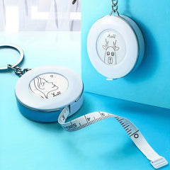 Cartoon Mini Tape Measure Keychain 2m Small Ruler Student Height Centimeter