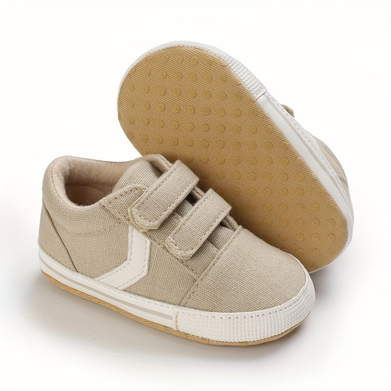 Boys' Hook And Loop Sneakers Lightweight Non Slip Walking Shoes
