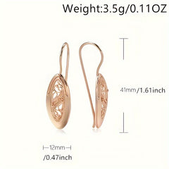 Vintage Cutout Pattern Earrings Golden Daily Party Jewelry