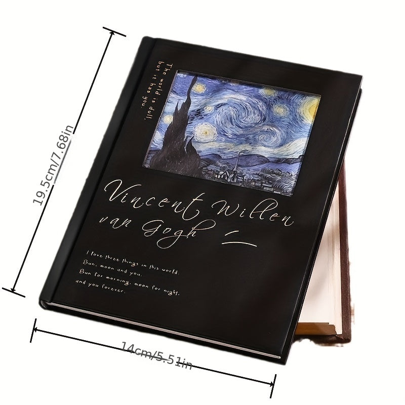 Retro Stripes Hardcover Notebook - World Famous Painting Cover