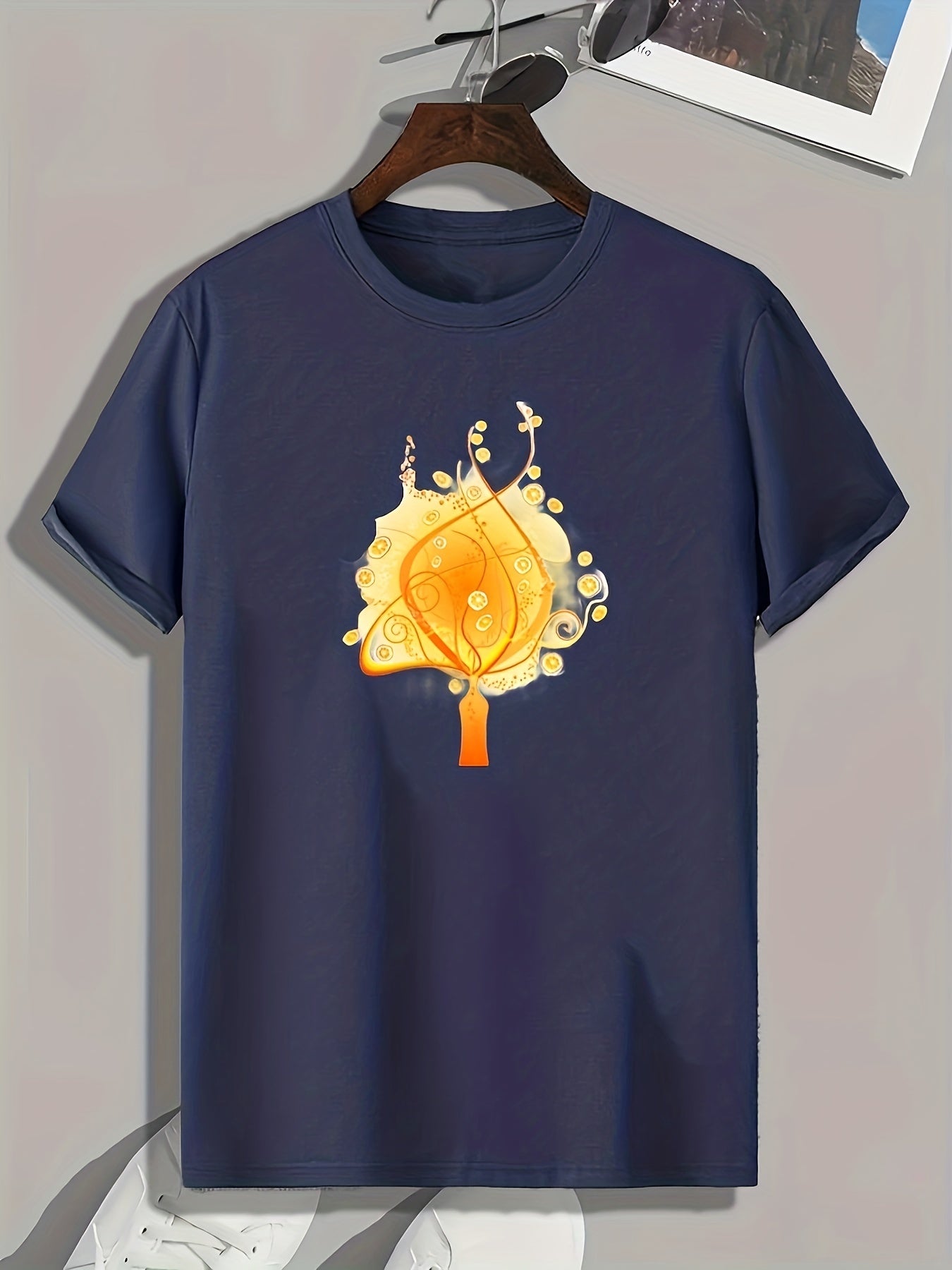Pattern Print Men's Sports T-Shirt Men's Summer Outdoor Clothing