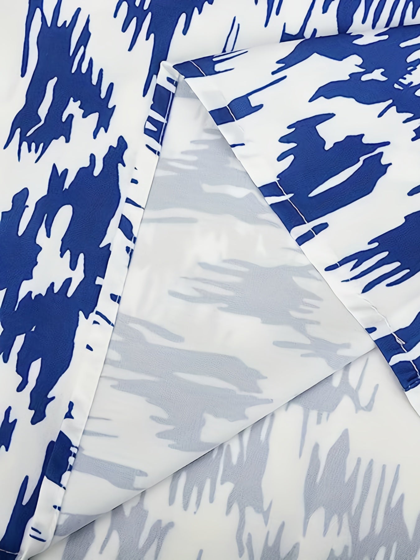 Ikat Print V Neck Stretch Dress