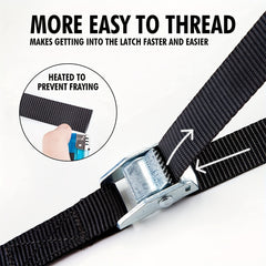 24 Lashing Straps Cargo Tie Down Strap Up To 200lbs