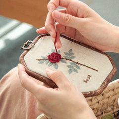 3D Embroidery DIY Hanging Painting Kit Flower Landscape European Embroidery
