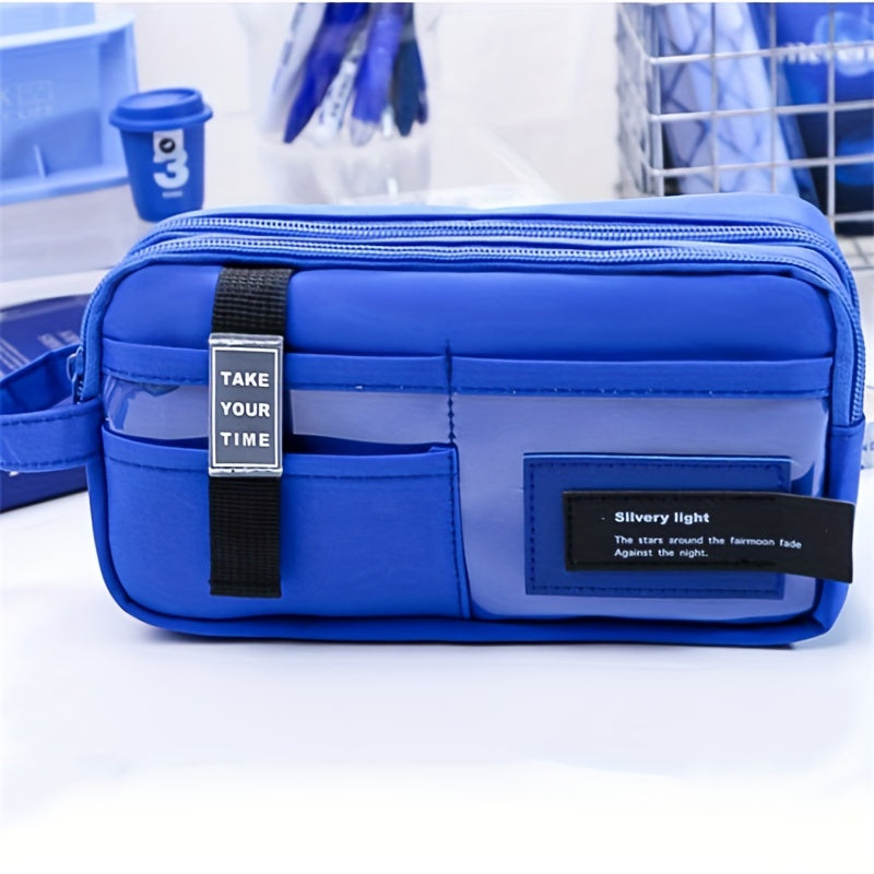 Large Capacity Pencil Case Handheld Stationery Bag for School Office