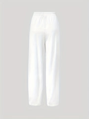 Floral Print Wide Leg Pants Dual Pockets Spring & Summer Women's Clothing