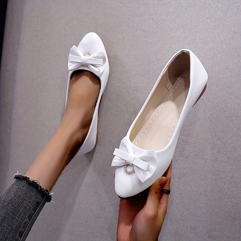 Women's Bowknot Ballet Flats Slip On Loafers