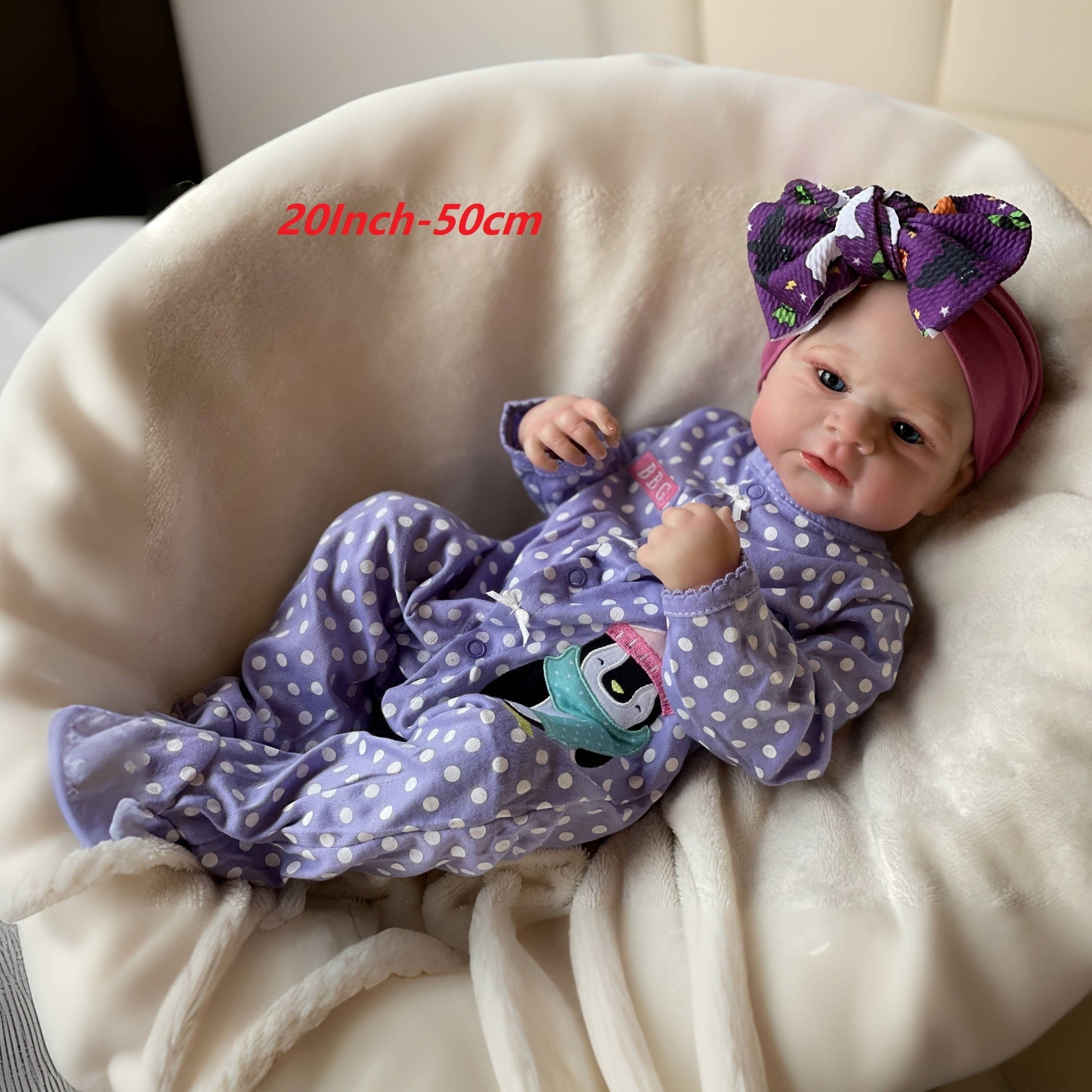 Reborn Doll Purple Outfit Soft Touch Lifelike
